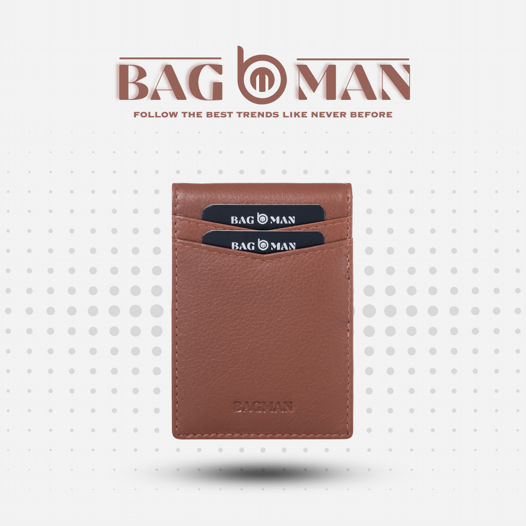 Bagman Leather Card Case with External Coin Pocket