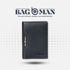 Classic black leather wallet for everyday essentials